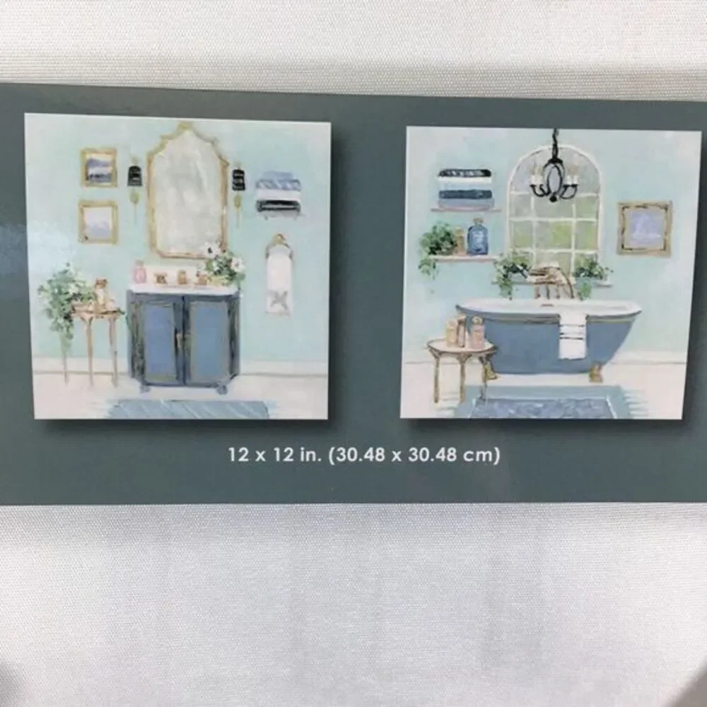 Two piece bathroom canvas set‎ NWT